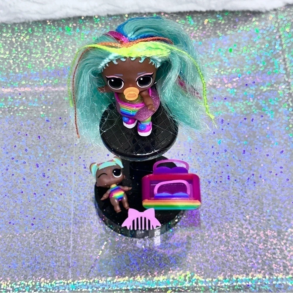 L.O.L. SURPRISE! Rare Hairgoals Rainbow Raver Big/Lil Sis Dolls Outfit Bag